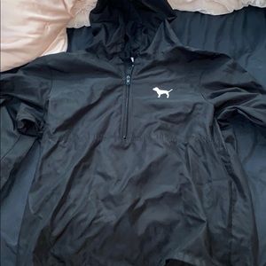PINK black windbreaker